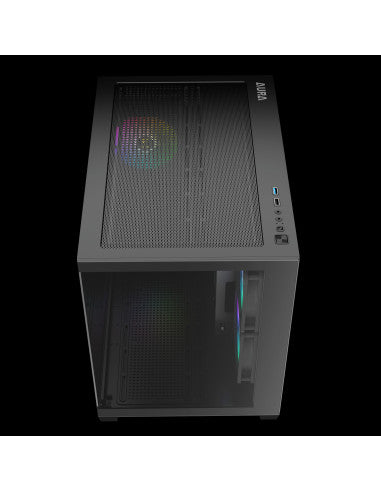 GAMDIAS CASE MICRO TOWER AURA GC10M ARGB 2*TG 3x120mm ARGB FILTRO MAGNETICO