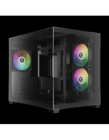GAMDIAS CASE MICRO TOWER AURA GC10M ARGB 2*TG 3x120mm ARGB FILTRO MAGNETICO