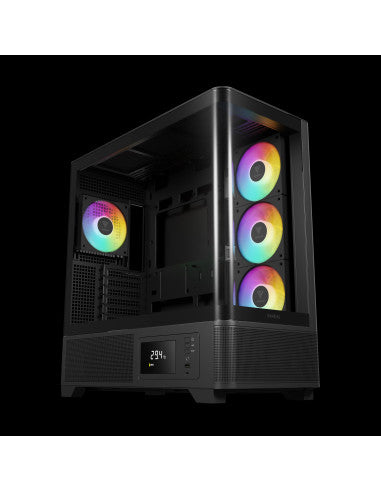 GAMDIAS CASE MID TOWER ATLAS P2 CG 2xTG 4x120mm ARGB+HUB DISPLAY