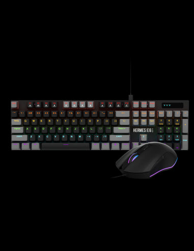 GAMDIAS KIT TAST + MOUSE HERMES E6 ELITE TAST MECCANICA E MOUSE OTTICO