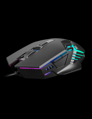 GAMDIAS MOUSE GAMING AURA GS4 LUCI MULTIC 6*KEYS 3600DPI ERGONOMIC