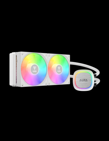 GAMDIAS RAFF.LIQUIDO AURA GL240 V2 WHITE 2xFAN ARGB