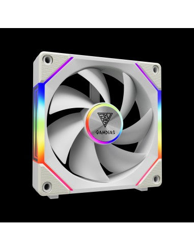 GAMDIAS VENTOLA CASE AEOLUS P2-1201 BIANCO ARGB PWM FAN 120mm