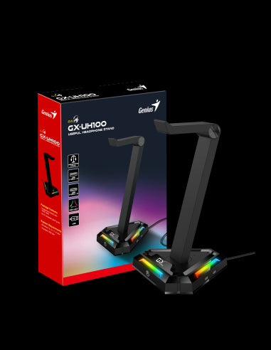 GENIUS PORTA CUFFIA GX-UH100 LED + HUB USB