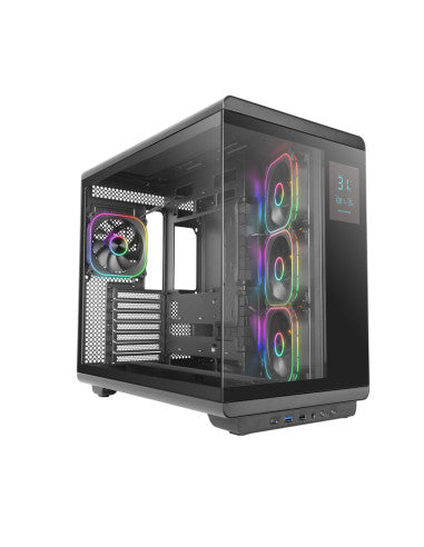 MARSGAMING CASE MID TOWER MC-REVPRO BLACK 4.3'' LCD TG 4xRGB REV