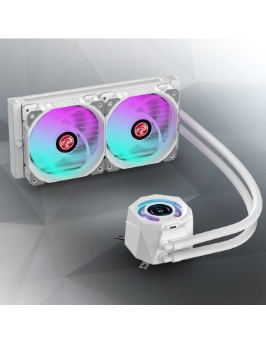 RAIJINTEK DISSIP LIQUIDO CYCLOPS 240 WHITE ARGB PWN LCD TFT 1.4 0R10B00231