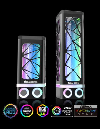 RAIJINTEK SERBATOI ANTILA PURE R240B BLK 5V ARGB H263mm 700ml G1/4''