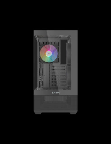 SAMA MID TOWER V40 BLACK 2*TG 6*FAN 120mm ARGB PWM