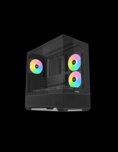 SAMA MID TOWER V40 BLACK 2*TG 6*FAN 120mm ARGB PWM