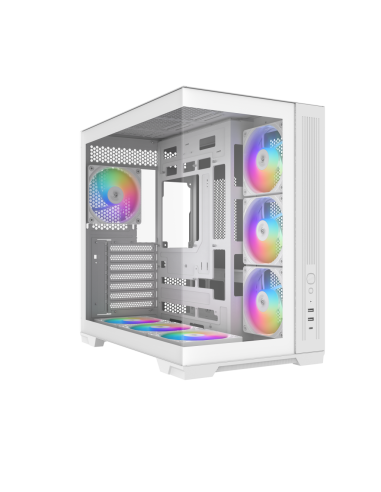 SAMA MID TOWER V52 WHITE 2*TG 7*FAN 120mm ARGB PWM