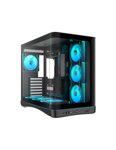 SAMA MID TOWER V62 BLACK TG CURVE LED STRIP 7* 120 ARGB PWM FAN