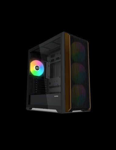 SAMA MID TOWER Z60 BLACK LISTELLO IN NOCE TG 4*FAN 140mm ARGB PWM