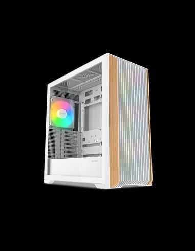SAMA MID TOWER Z60 WHITE LISTELLO IN NOCE TG 4*FAN WHITE 140mm ARGB PWM