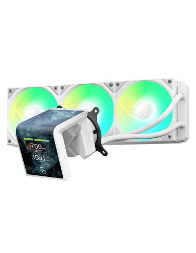 TRYX RAFF LIQUIDO PANORAMA SE ARGB 360 3D-AMOLED DISPLAY 360mm WHITE