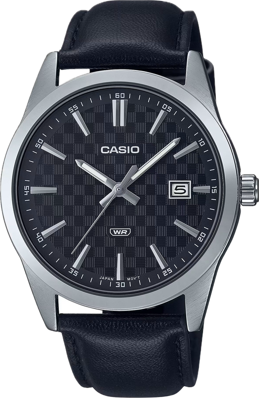 CASIO COLLECTION Mod. DATE - CARBON LOOK - SILVER & BLACK